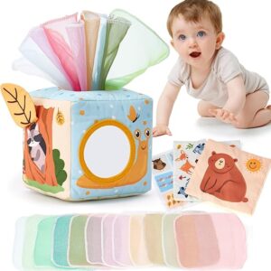 Tissue Box Toy - Baby Toys 6-12 Months Stocking Stuffers for Babies Montessori Toys for 6 Month
